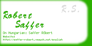 robert saffer business card